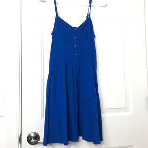 Express Royal Blue Strap Flowy Dress